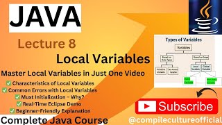 Java Local Variables Explained | Characteristics with Eclipse Demo | Beginner Friendly