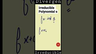 IRREDUCIBLE/REDUCIBLE POLYNOMIALS #mathematics #easymaths #maths #math