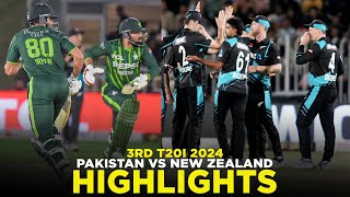 Highlights | Pakistan vs New Zealand | 3rd T20I 2024 | PCB | M2E2A