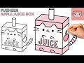 How To Draw Pusheen Cat - Apple Juice Box | Cute Easy Step By Step Drawing Tutorial