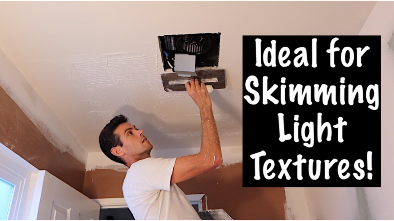 The Easiest Way To SKIM COAT A CEILING!!! - YouTube