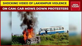 Shocking Video Of Lakhimpur Kheri Violence Emerges, Clip Shows Car Mowing Down Protesters