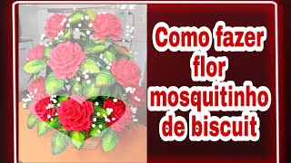 Como fazer flor mosquitinho de biscuit.