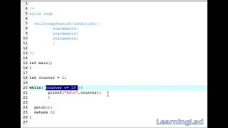 C Programming Video Tutorials for Beginners 13 While Loop Introduction to Looping