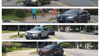 13jul2019 commonwealth ave \u0026 queensway junction. vehicles  uturn dispute pedestrian light is green