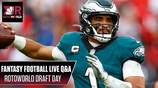 Fantasy Football Live Q&A with Patrick Daugherty and Denny Carter | Rotoworld Draft Day | NFL on NBC