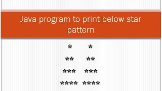 Java program to print given star pattern