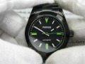 parnis pvd all black milgauss green mark 39mm case sapphire crystal