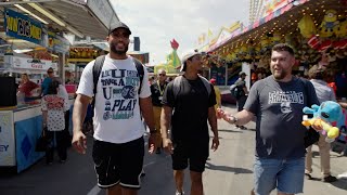 Argos at the Ex!  Boris Bede and Royce Metchie go to the CNE