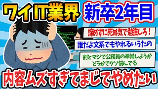 【2chまとめ】ワイIT新卒2年目、内容ムズすぎてまじでやめたい→ 震えるなんG民続出【ゆっくり解説】