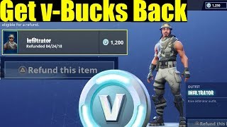 how to refund v bucks on fortnite get your v bucks back - fortnite v bucks shop heute