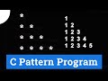 C Program to Print Right Angle Triangle Star and Number Pattern
