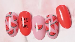 【預覽】Nail Labo｜可愛西瓜 ｜DIY美甲｜彩繪｜NLT教學部｜基礎彩繪｜夏｜水果｜bynaillabo｜教學