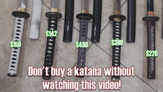 Don't buy a katana without watching this video! Budget katana reviewed and ranked