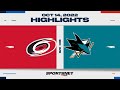 NHL Highlights | Hurricanes vs. Sharks - October 14, 2022