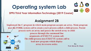 OSL Practical 2B: C Program using fork() & execve()| Parent-Child Process Example with Array Passing