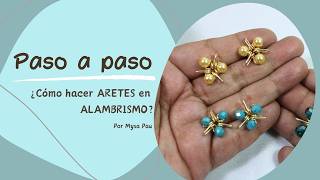 Learn how to make wire earrings... How to make wire-woven polka dots... DIY earrings...