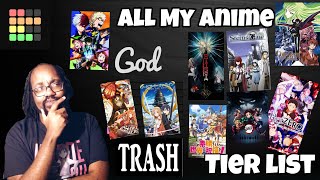 MAL TIER LIST: RANKING ALL ANIME I'VE WATCHED!