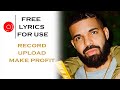 [FREE LYRICS] Rap Like Drake - FREE TO USE - BEST RAP LYRICS FOR FREE- FREE UNUSED RAP -