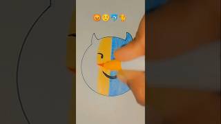 Satisfying art 😡☺️🐬🐈 #shorts #viral #instagram  #art #simple  #drawing #music  #song #cover