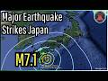 Major M7.1 Earthquake Strikes Japan; 