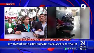 Hoy inicia huelga indefinida de trabajadores de EsSalud