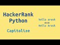 25. HackerRank Python Preparation - Capitalize - Challenge Solution