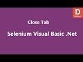 Selenium Visual Basic .Net Close Tab