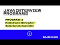 Java Program to Check Palindrome String | Step By Step Tutorial
