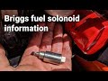 Briggs and Stratton Carburetor Fuel Shut off solenoid information #lawnmower #smallenginerepair