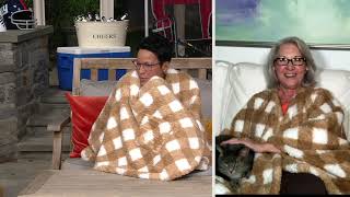 Berkshire Blanket Buffalo Plaid Double Sided Sherpa Cape on QVC