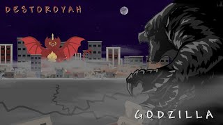 Godzilla vs Destoroyah | °Stick nodes animation°