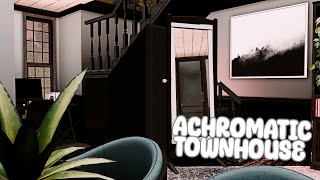 achromatic | townhouse | sims 3 speed build ♡