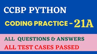 Coding Practice - 21A | Functions | Python | CCBP 4.0