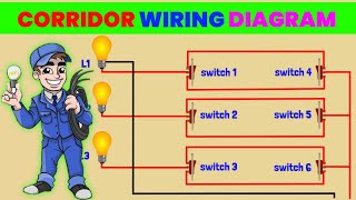 corridor wiring connection diagram |  corridor hall way wiring circuit diagram | shima electrician
