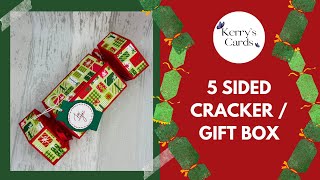 Pentagon Cracker | 5 sided cracker | Christmas cracker | Table decoration | Kerry's Cards UK