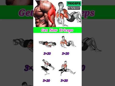 Entrenamiento de tríceps y entrenamiento en casa y entrenamiento en gimnasio #homeworkout #youtubeshort #tricepsworkout #viral