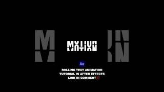 Rolling Text Animation in After Effects - After Effects Tutorial | No Plugins Used | ZeeFX