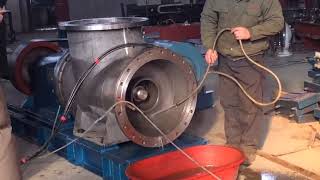 DN700钛轴流泵试水Water test for DN700 titanium axial flow pump