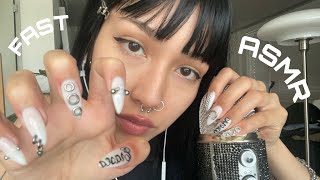 ASMR ☆ Fast & Chaotic Triggers (mouth sounds, mic triggers, nail tapping,…)