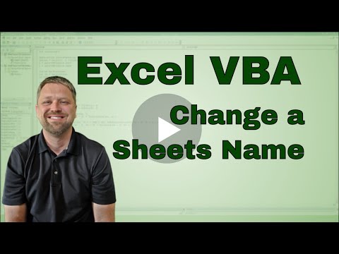 Excel VBA Change Sheet Name Excel VBA Change Sheet Name