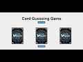 Simple Card Guessing Game in JavaScript