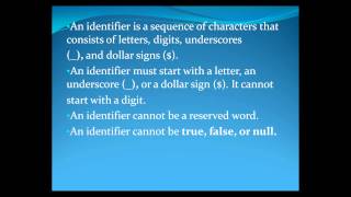 Java 7 Video Tutorial - Identifiers