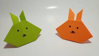How to make rabbit step by step | Origami kepala kelinci | origami rabbit head | easy origami rabbit