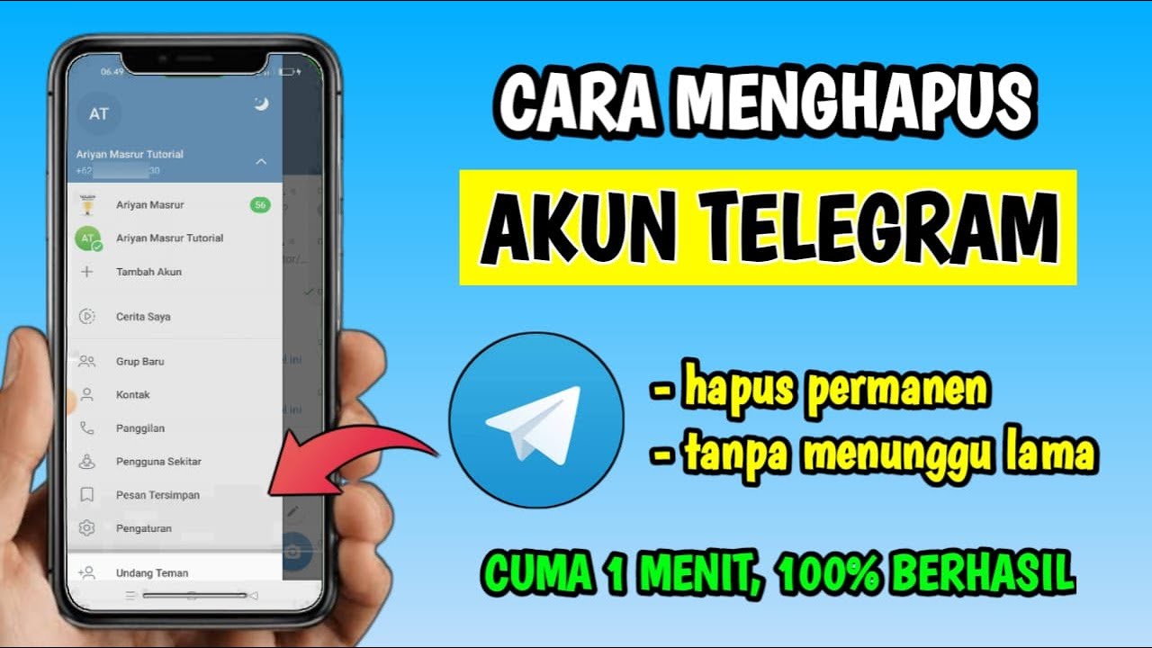 Cara Menghapus Akun Telegram Permanen | Hapus Akun Telegram - YouTube