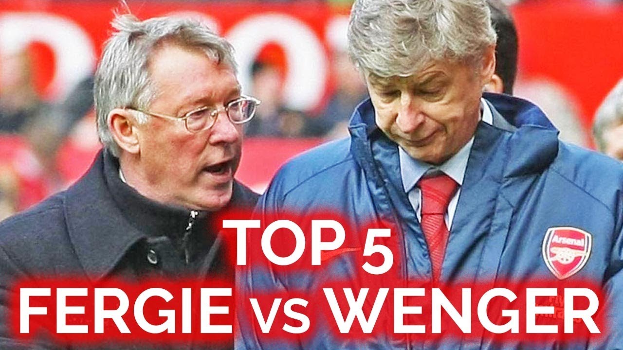 TOP 5 - SIR ALEX FERGUSON Vs ARSENE WENGER BATTLES - YouTube