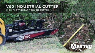 Industrial Rotary Cutter takes down brush \u0026 trees with EASE | Skid Steer Forestry Attachment