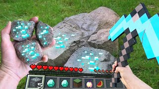 Minecraft in Real Life POV 💛 DIAMOND ORE in Realistic Minecraft Animation