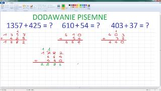 🔥 Jak dodawać liczby - dodawanie pisemne - matematyka szkoła podstawowa