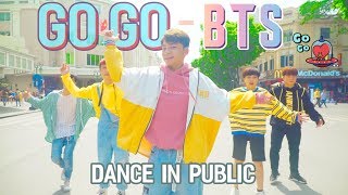 [KPOP IN PUBLIC 00:40] BTS - GO GO *Anh Tóc Xanh \u0026 Anh Bốn Mắt  Nhảy Ngoài Đường Phố*